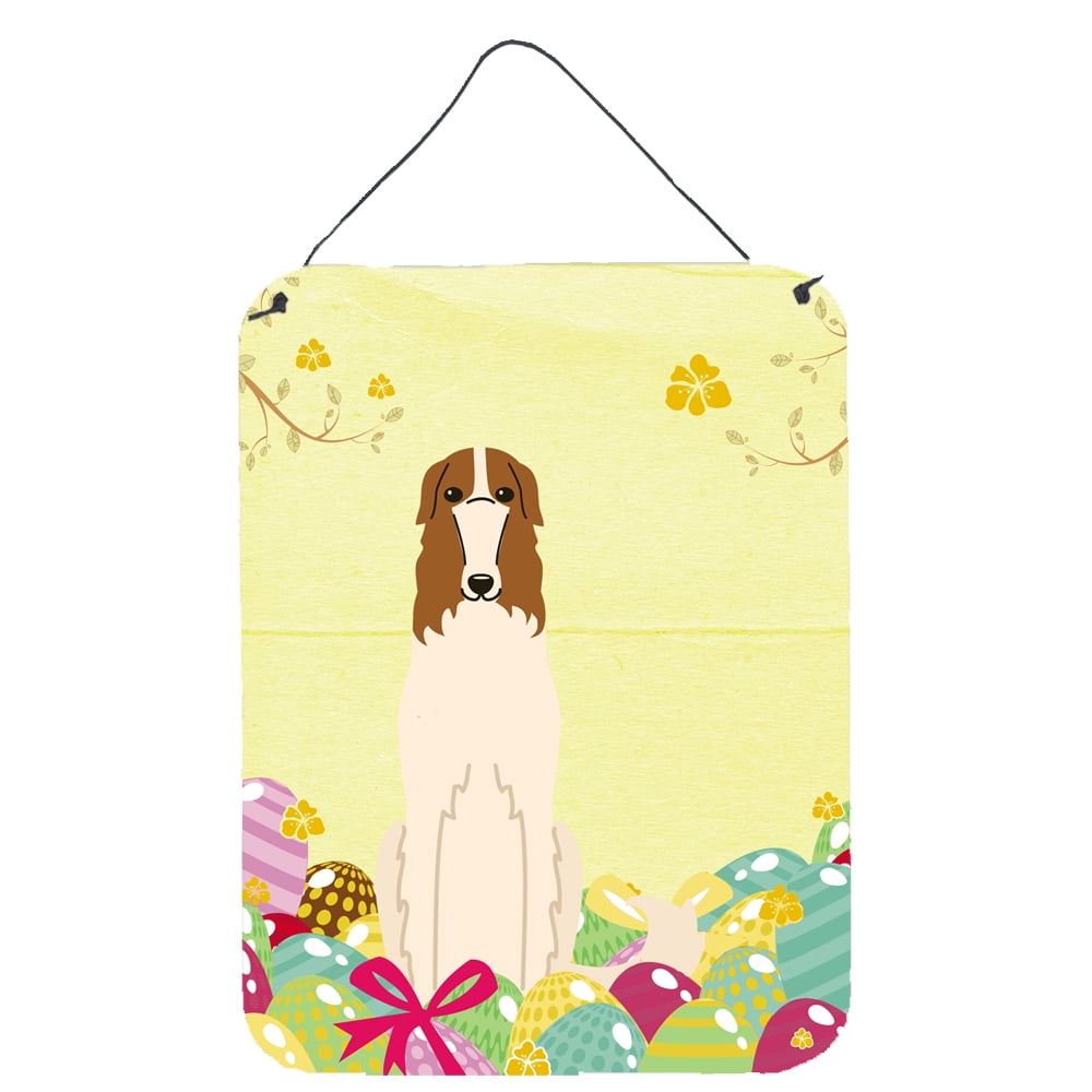 BB6023DS1216 Easter Eggs Borzoi Wall or Door Hanging Prints