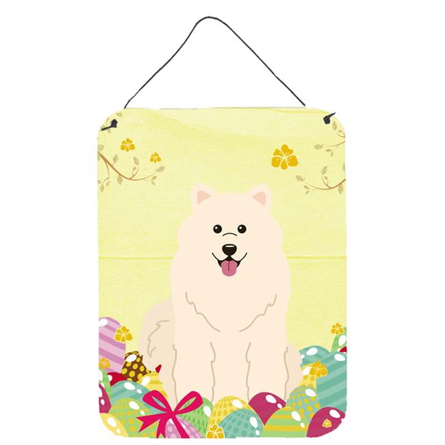 BB6030DS1216 Easter Eggs Samoyed Wall or Door Hanging Prints