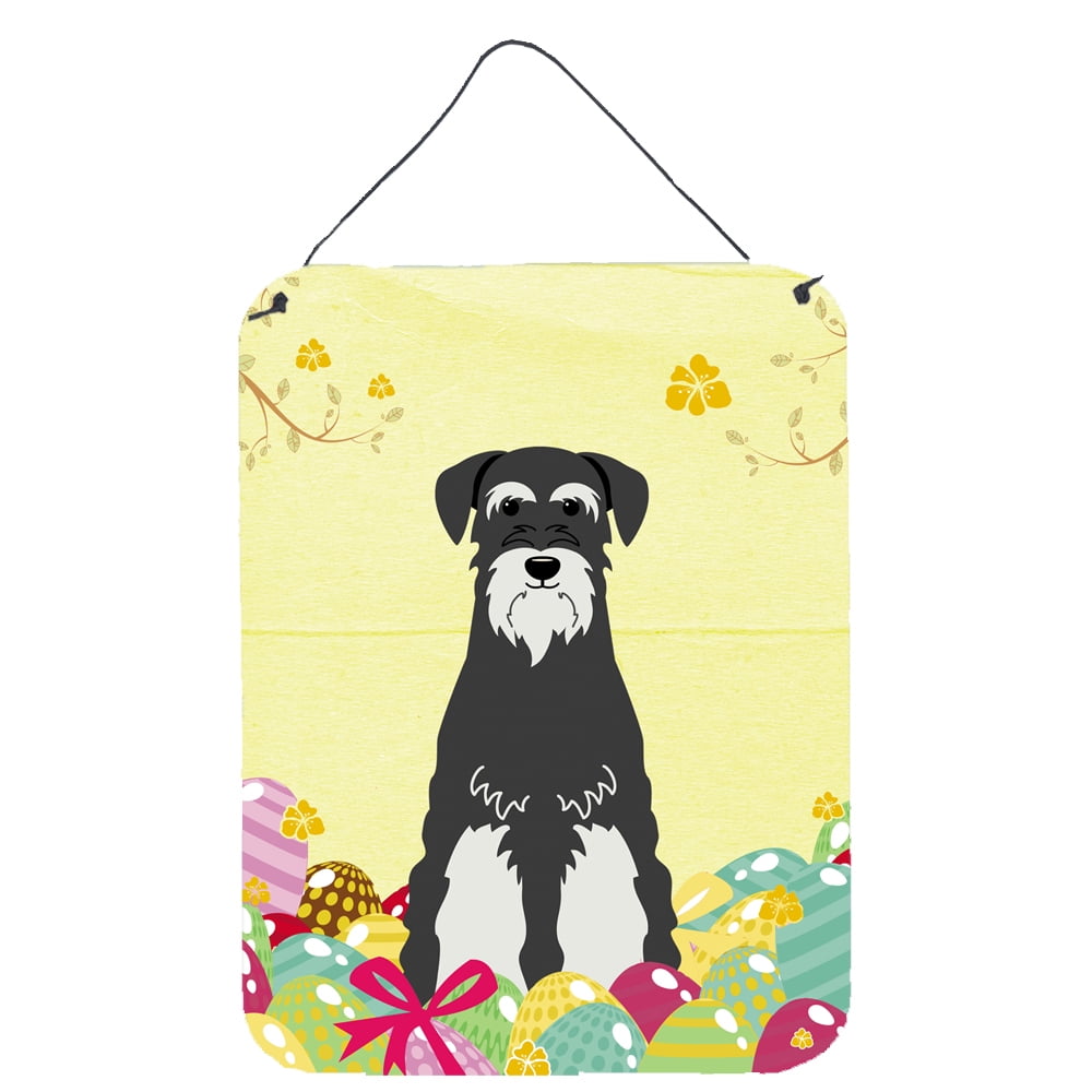 Easter Eggs Standard Schnauzer Salt & Pepper Wall or Door Hanging Prints