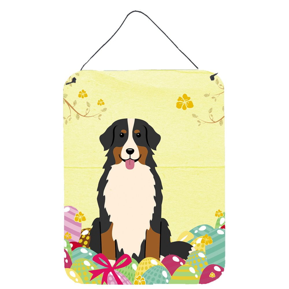 Easter Eggs Bernese Mountain Dog Wall or Door Hanging Prints
