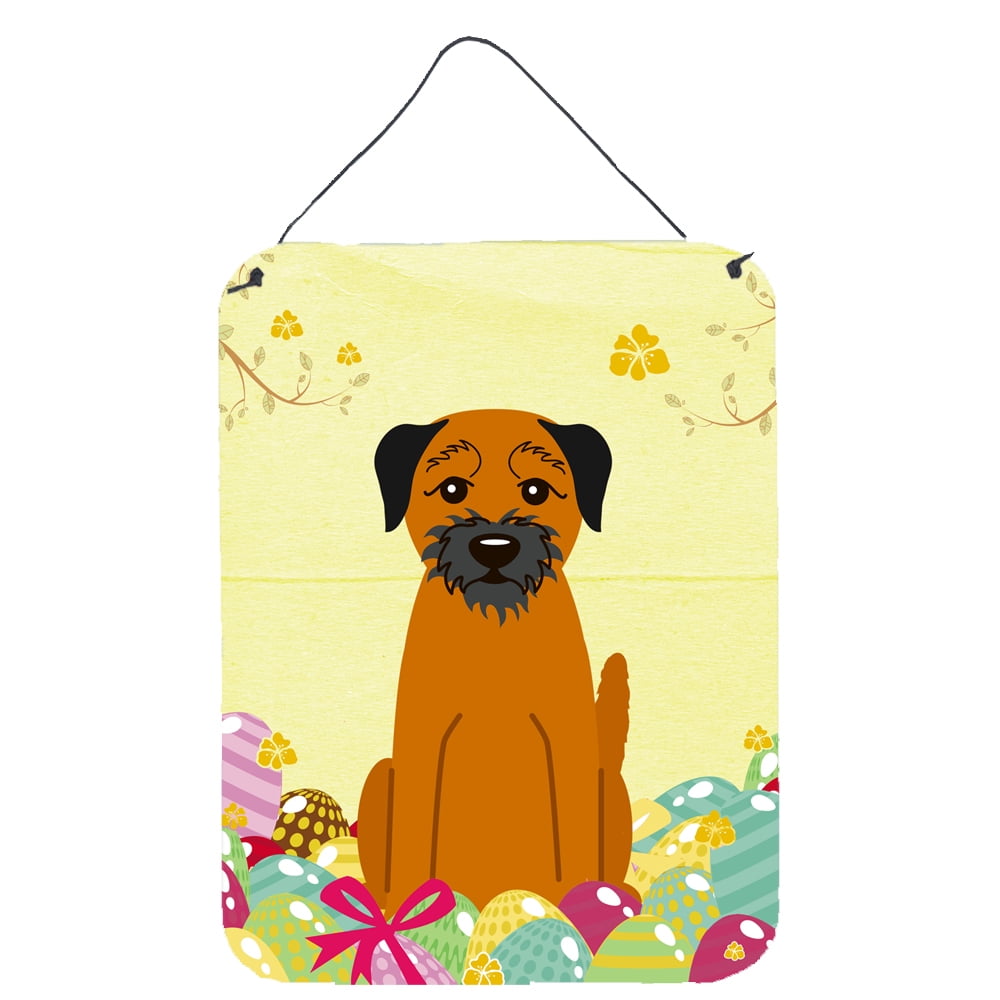 BB6039DS1216 Easter Eggs Border Terrier Wall or Door Hanging Prints