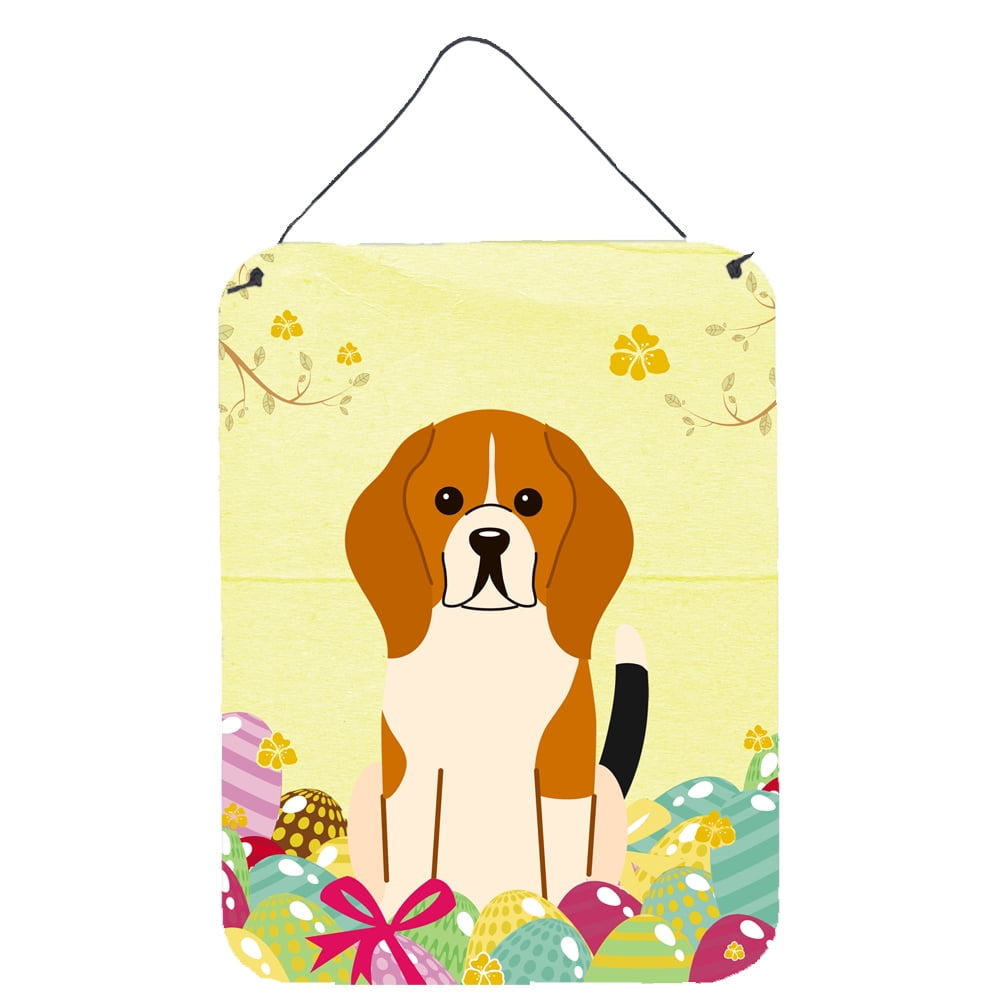 Easter Eggs Beagle Tricolor Wall or Door Hanging Prints