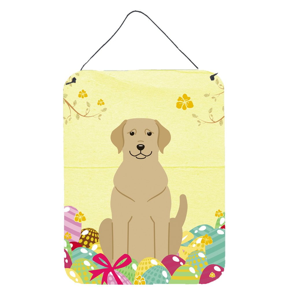 Easter Eggs Yellow Labrador Wall or Door Hanging Prints
