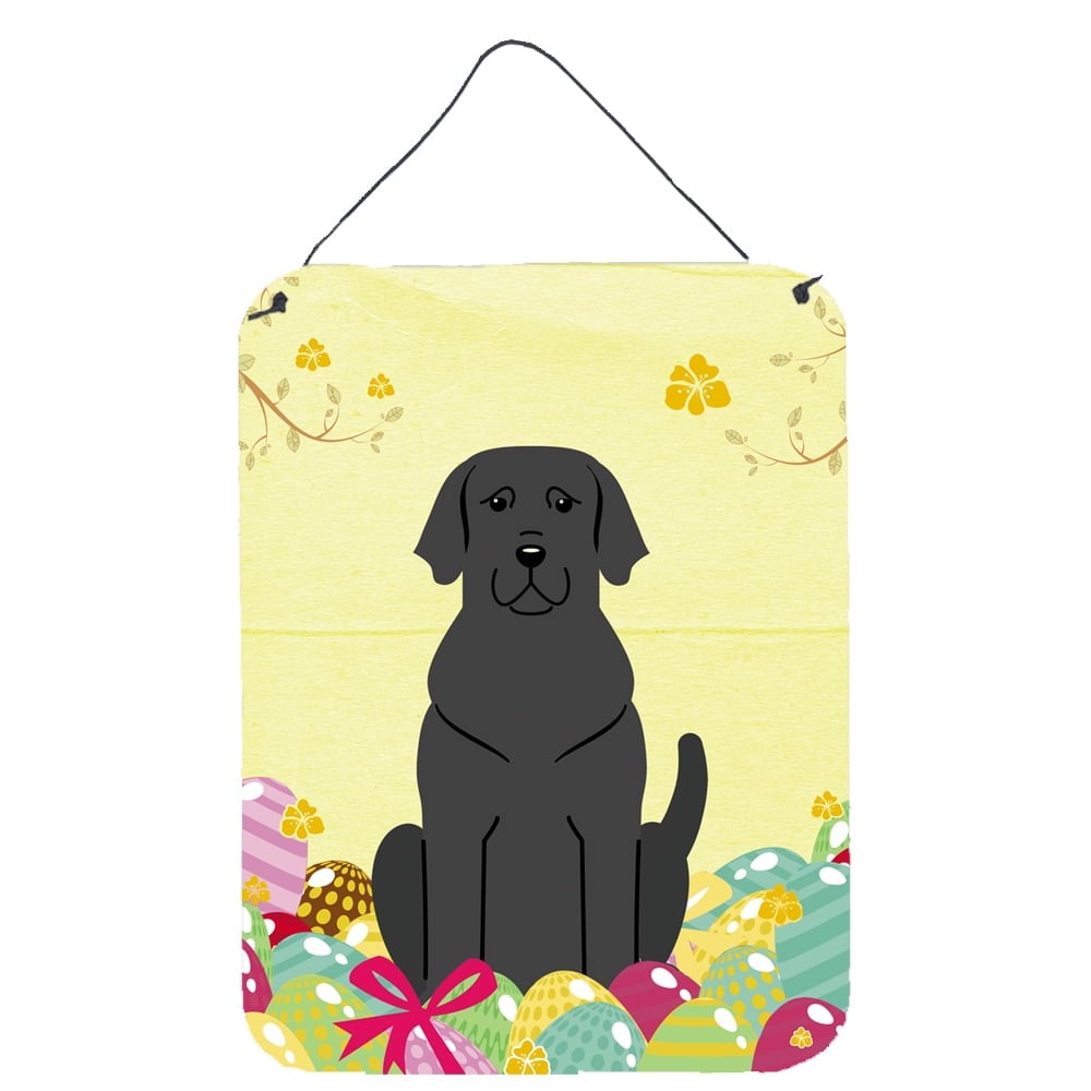 Easter Eggs Black Labrador Wall or Door Hanging Prints