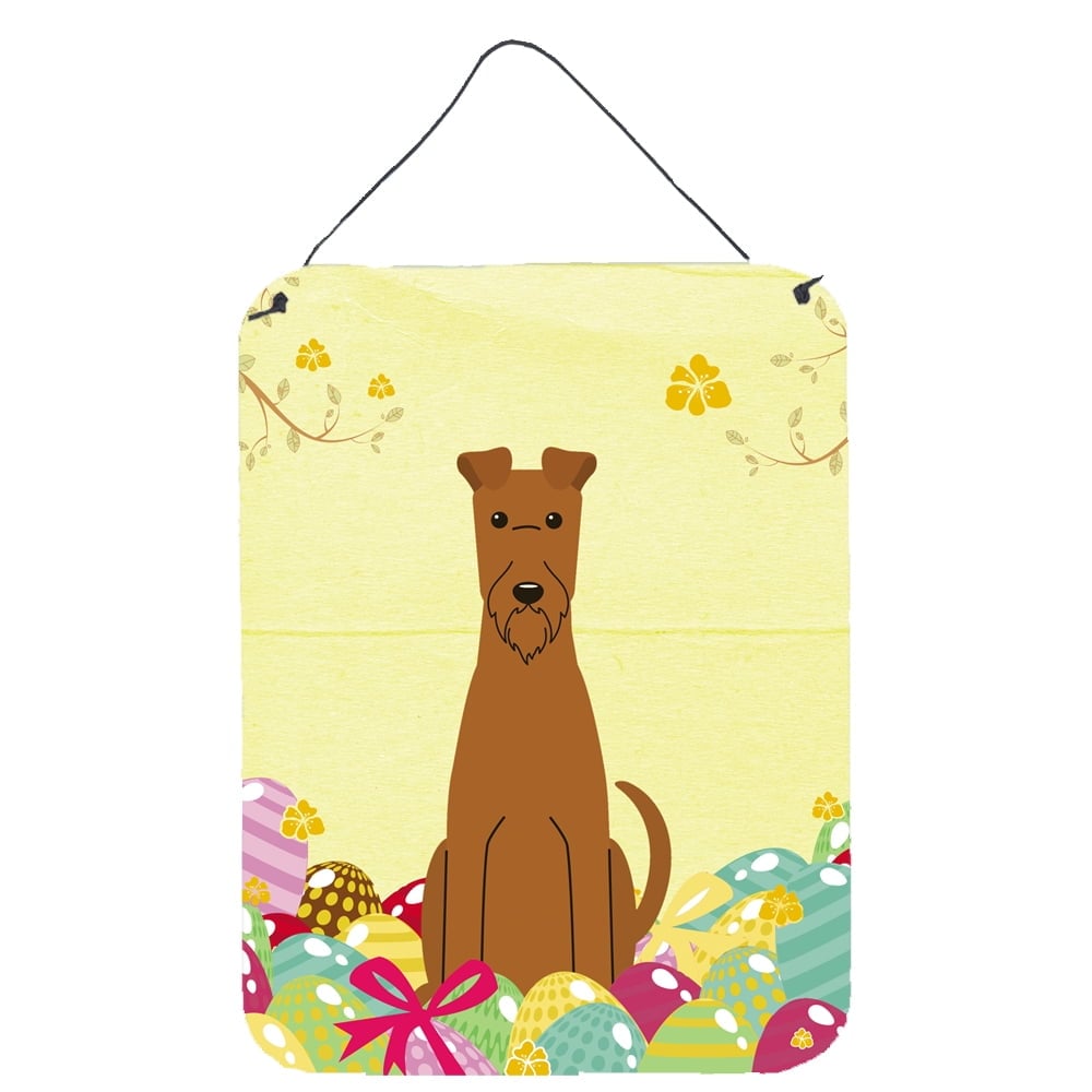 Easter Eggs Irish Terrier Wall or Door Hanging Prints