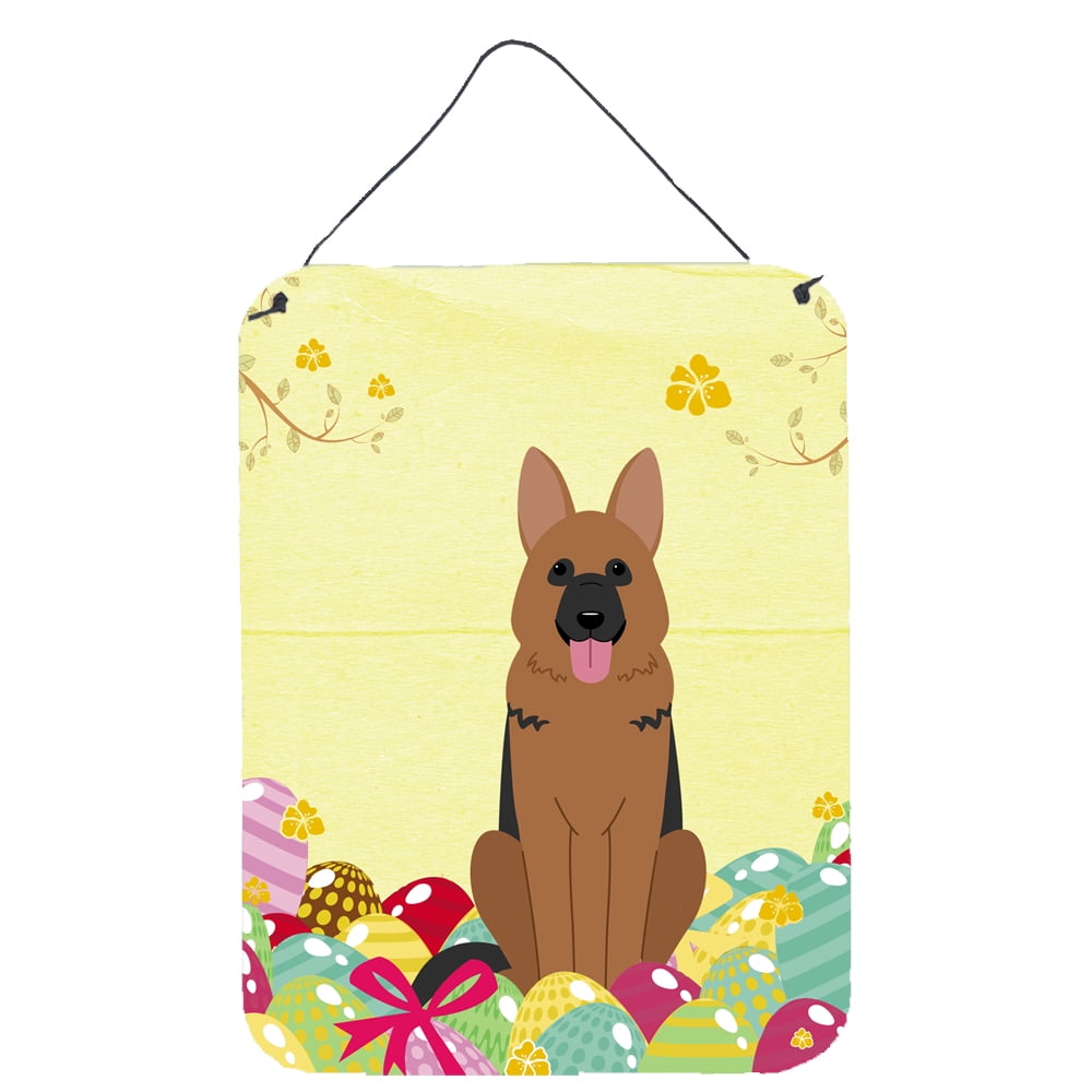 Easter Eggs German Shepherd Wall or Door Hanging Prints