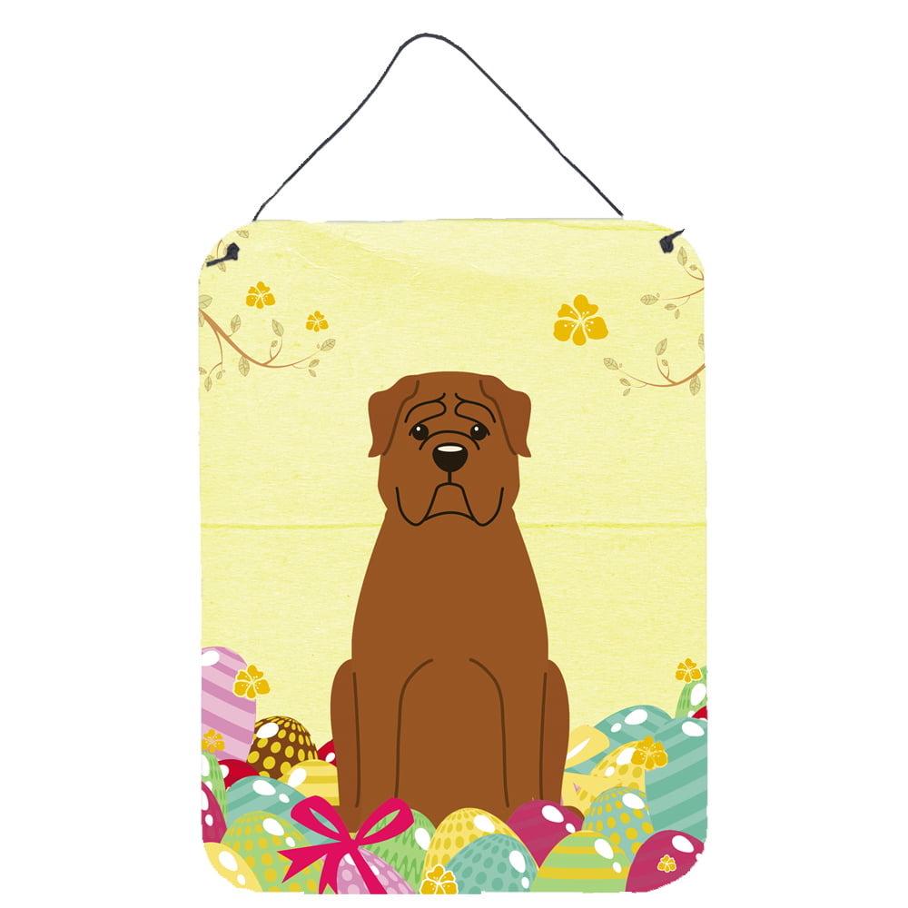 Easter Eggs Dogue de Bourdeaux Wall or Door Hanging Prints