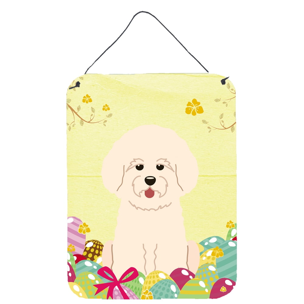 Easter Eggs Bichon Frise Wall or Door Hanging Prints