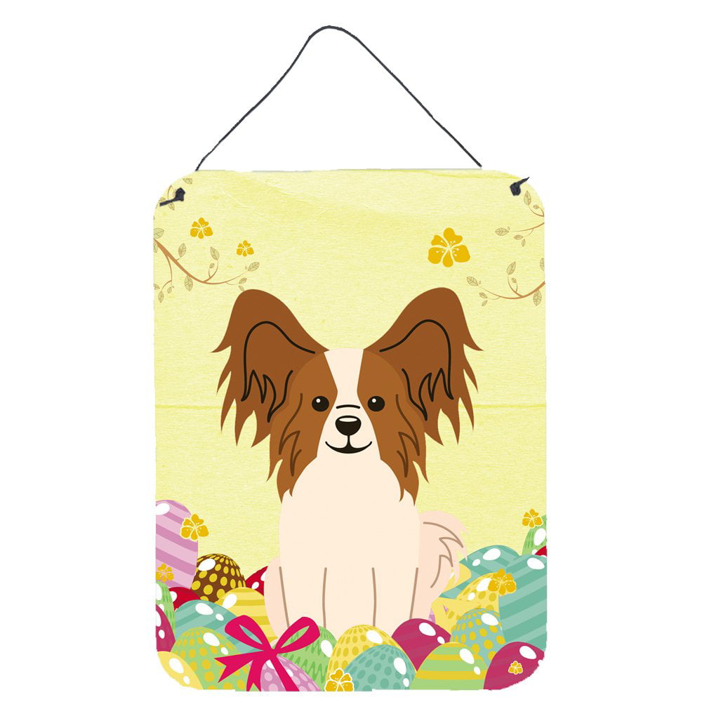 Easter Eggs Papillon Red White Wall or Door Hanging Prints