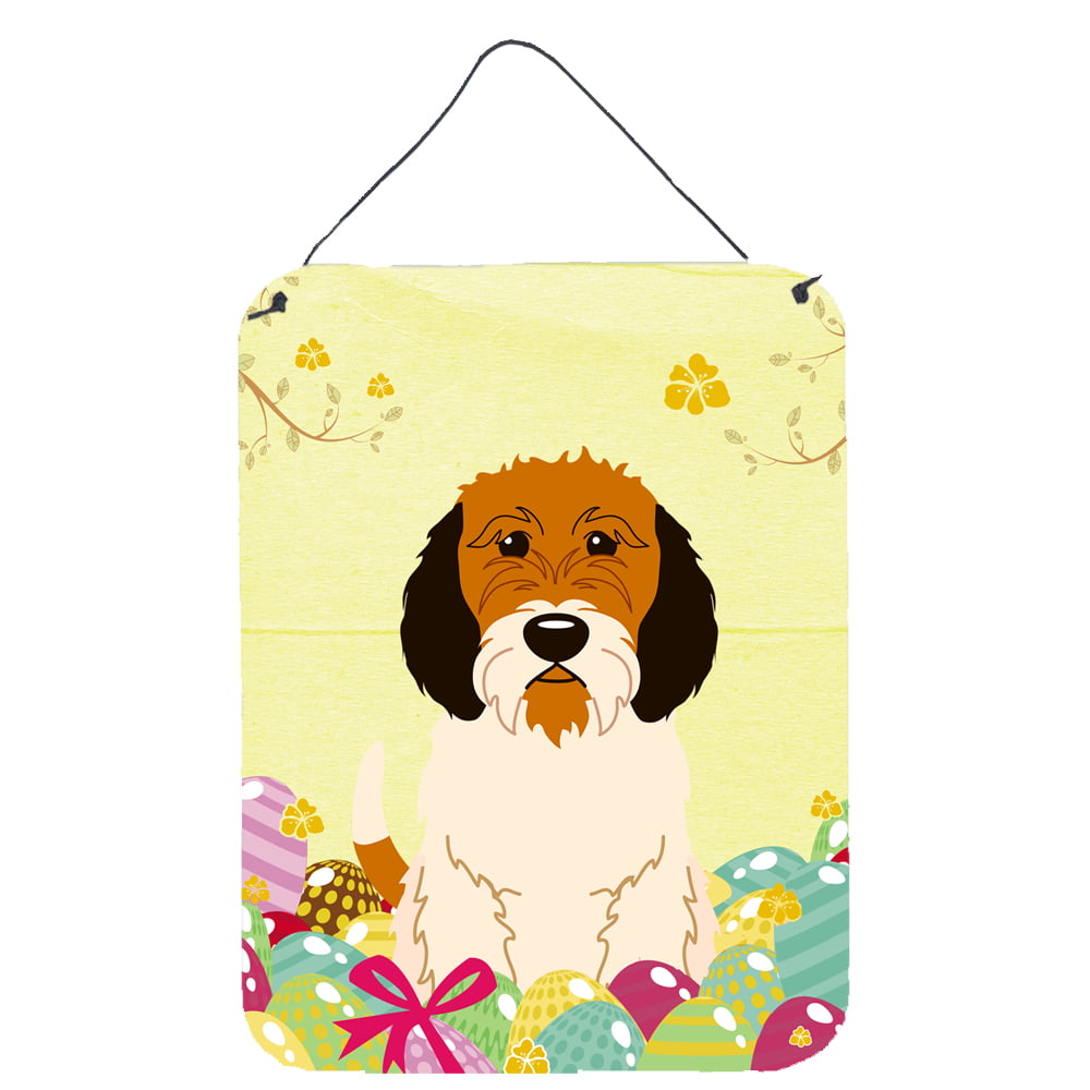 Easter Eggs Petit Basset Griffon Veenden Wall or Door Hanging Prints