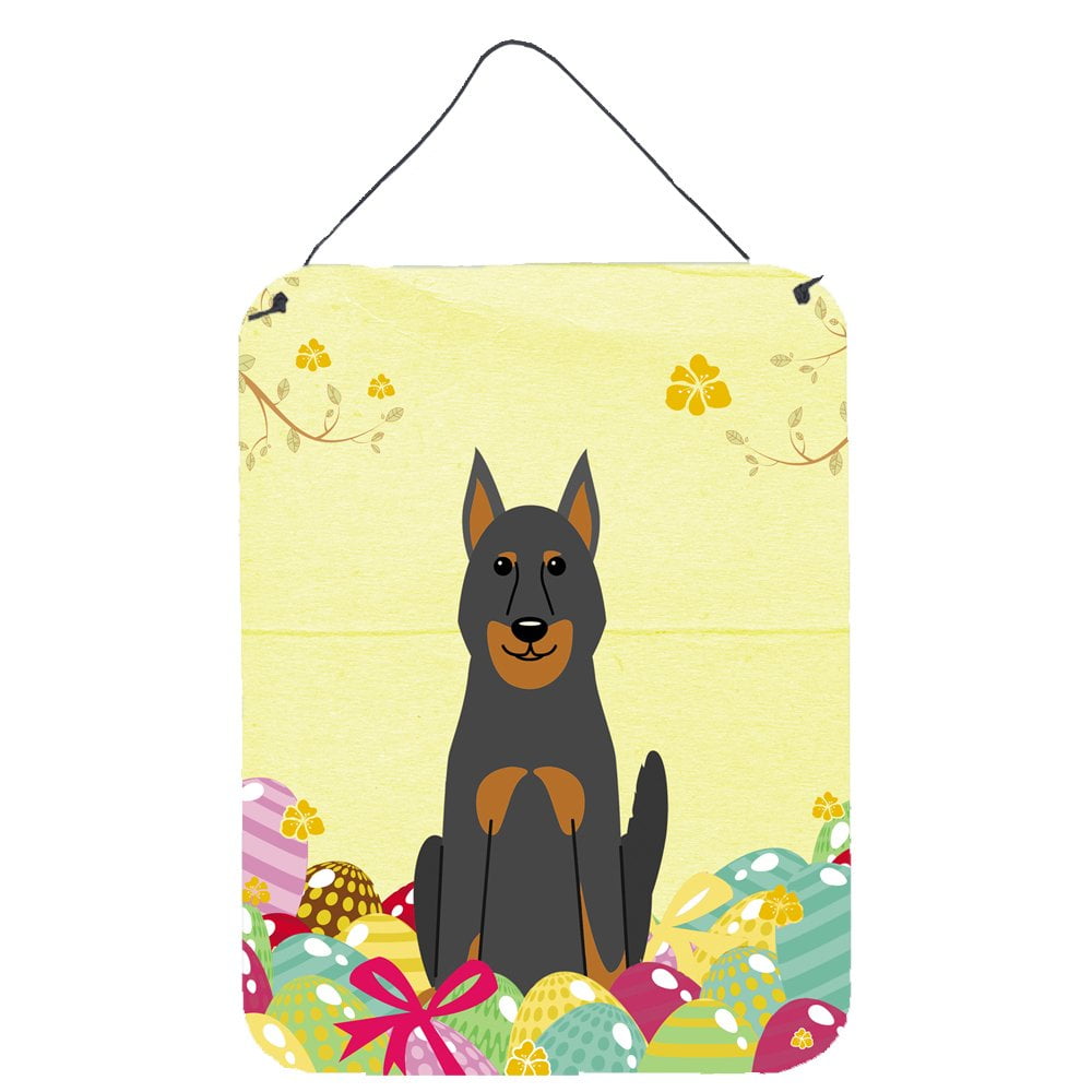 Easter Eggs Beauce Shepherd Dog Wall or Door Hanging Prints