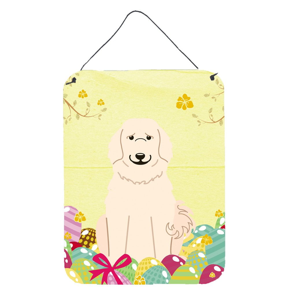 Picture of Carolines Treasures BB6083DS1216 Easter Eggs Great Pyrenese Wall or Door Hanging Prints
