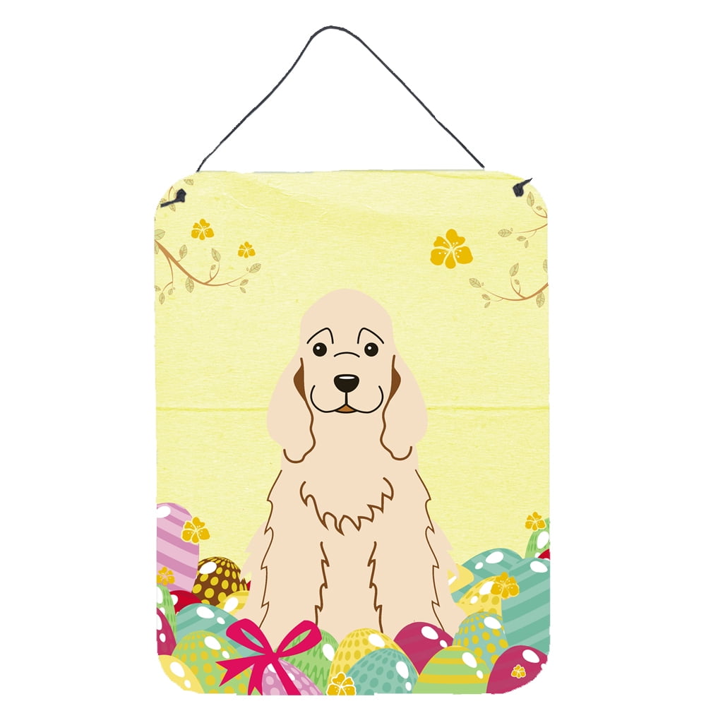 BB6094DS1216 Easter Eggs Cocker Spaniel Buff Wall or Door Hanging Prints