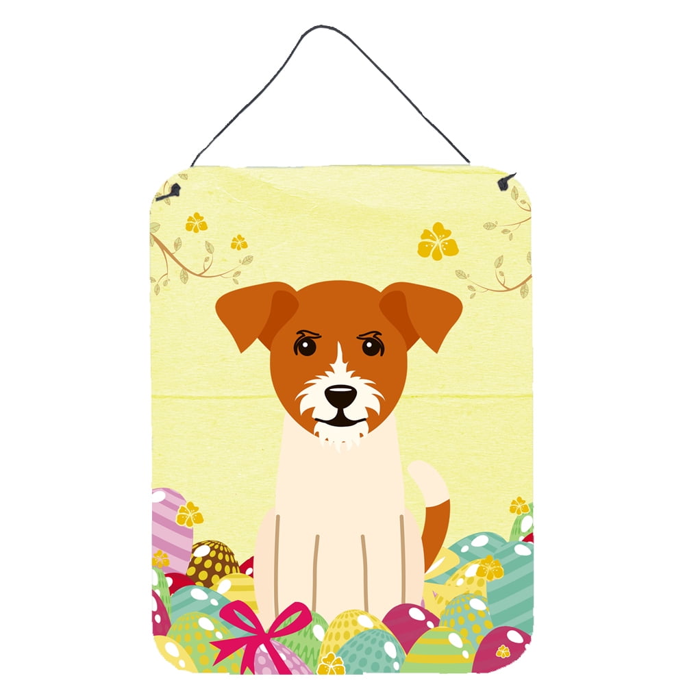 Easter Eggs Jack Russell Terrier Wall or Door Hanging Prints