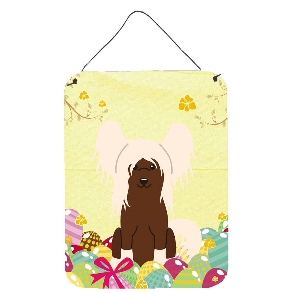 Easter Eggs Chinese Crested Cream Wall or Door Hanging Prints