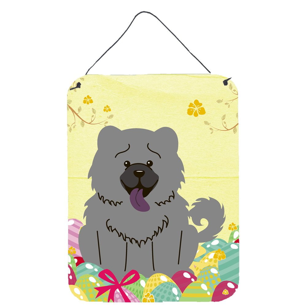 Easter Eggs Chow Chow Blue Wall or Door Hanging Prints