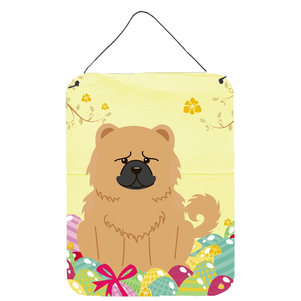 Easter Eggs Chow Chow Cream Wall or Door Hanging Prints