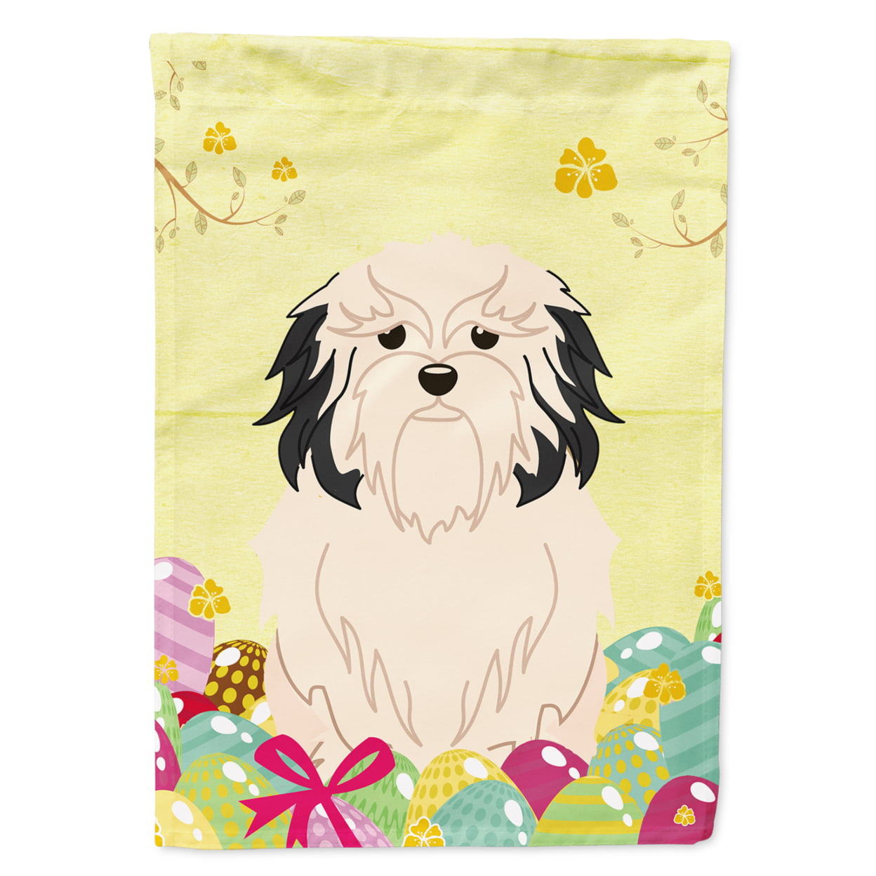 BB6019GF Easter Eggs Lowchen Garden Size Flag