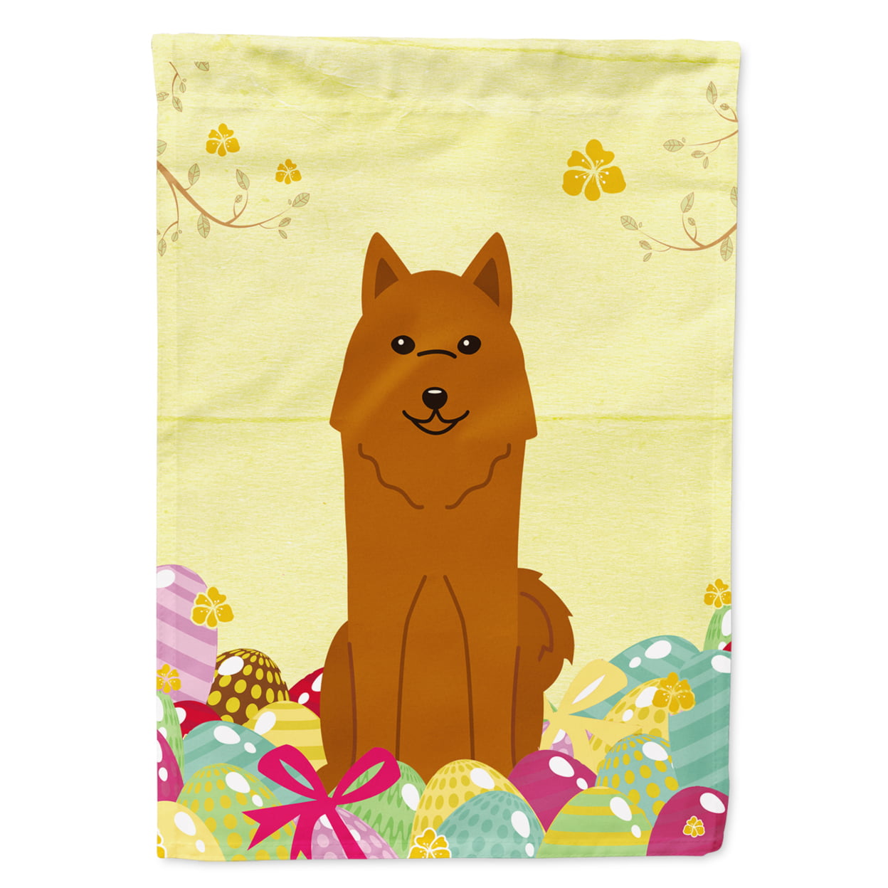 Easter Eggs Karelian Bear Dog Garden Size Flag
