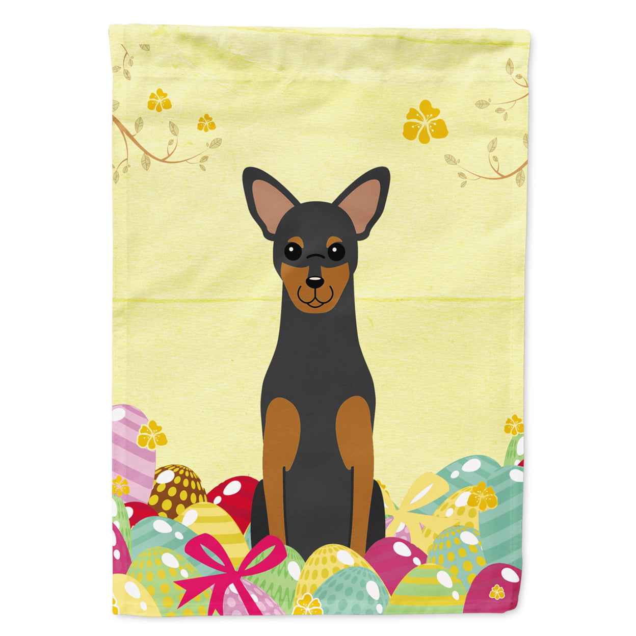 Easter Eggs Manchester Terrier Garden Size Flag