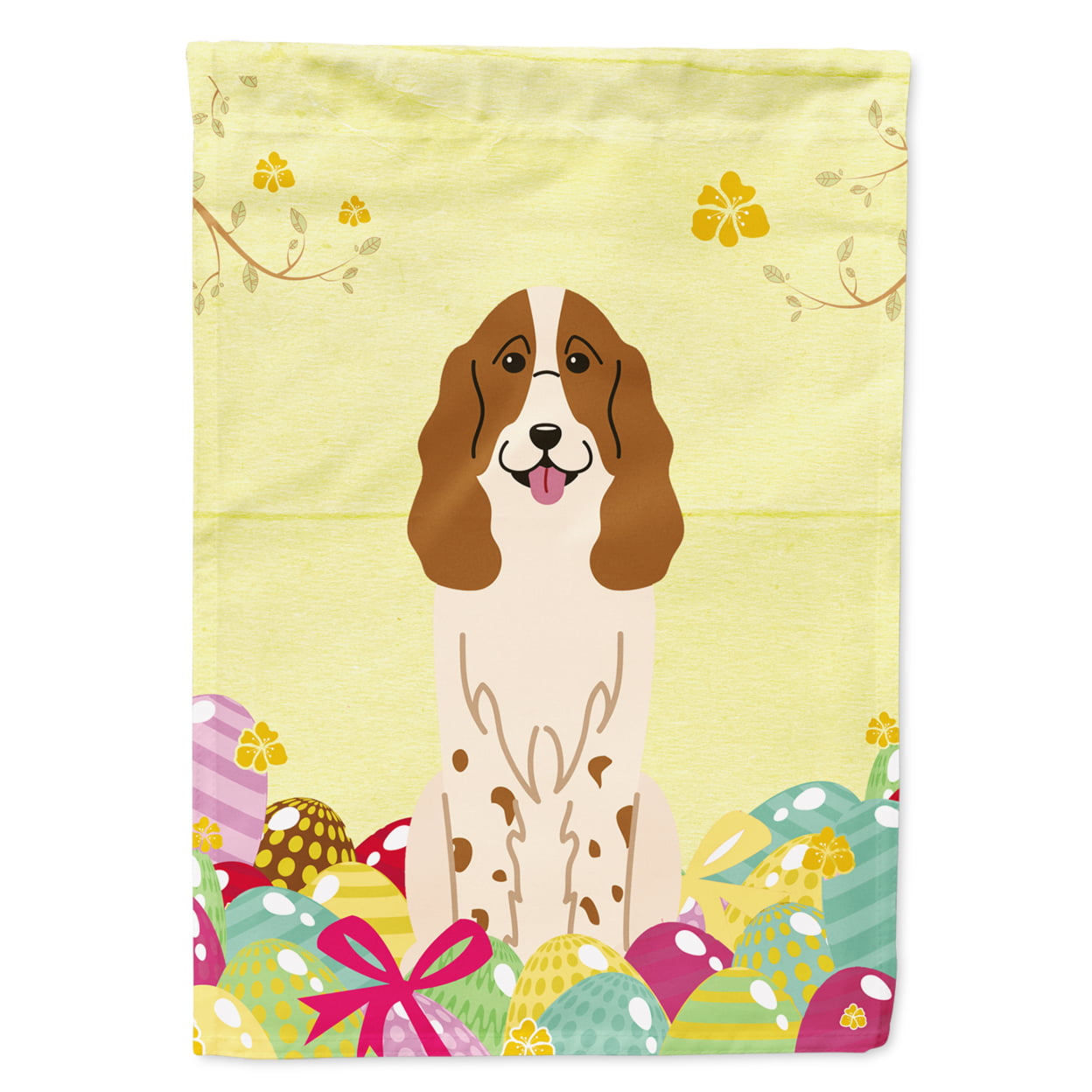 BB6031GF Easter Eggs Russian Spaniel Garden Size Flag