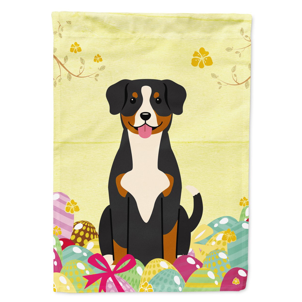 Easter Eggs Entlebucher Garden Size Flag