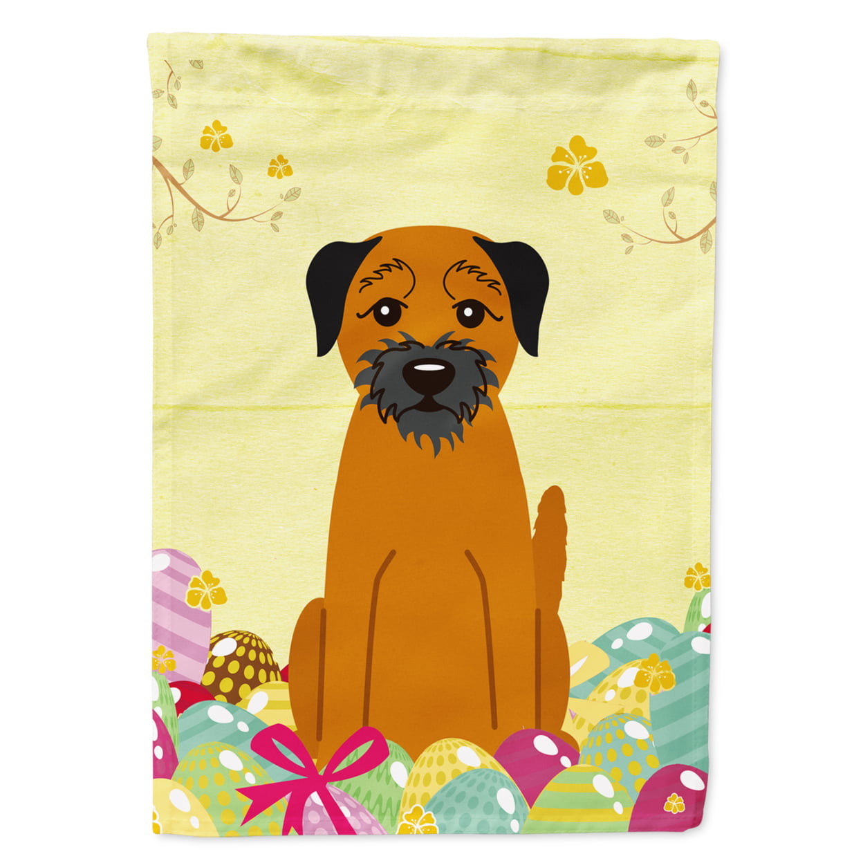 Easter Eggs Border Terrier Garden Size Flag