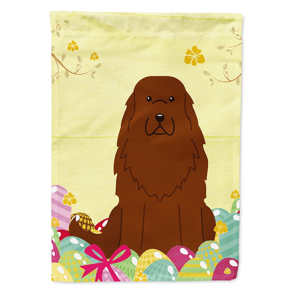 Easter Eggs Caucasian Shepherd Dog Garden Size Flag