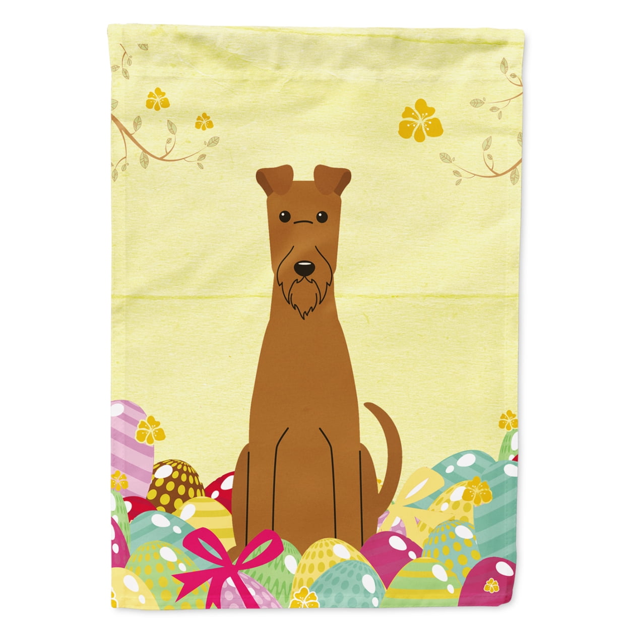 Easter Eggs Irish Terrier Garden Size Flag