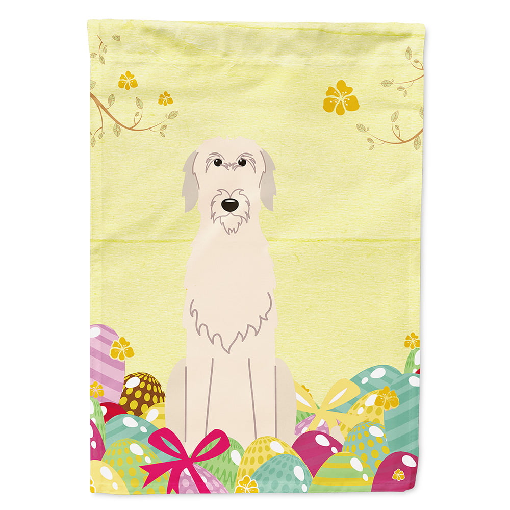 Easter Eggs Irish Wolfhound Garden Size Flag