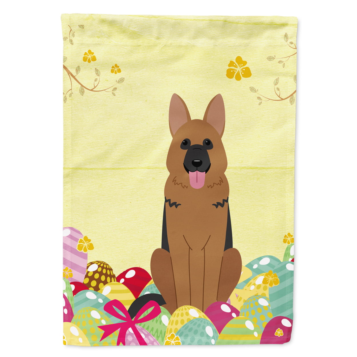 BB6067GF Easter Eggs German Shepherd Garden Size Flag