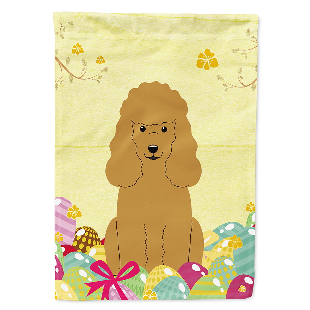Easter Eggs Poodle Tan Garden Size Flag