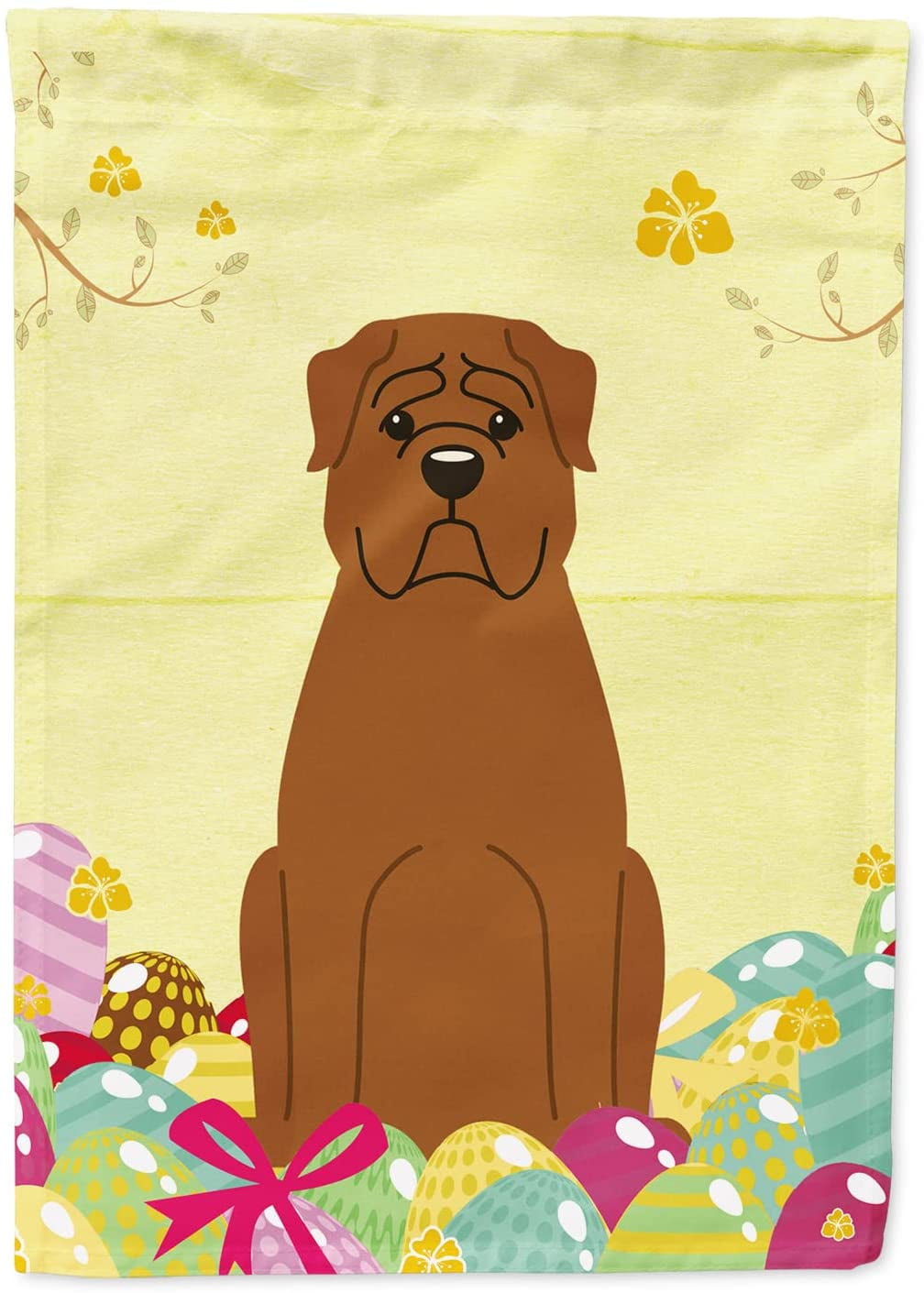 Easter Eggs Dogue de Bourdeaux Garden Size Flag