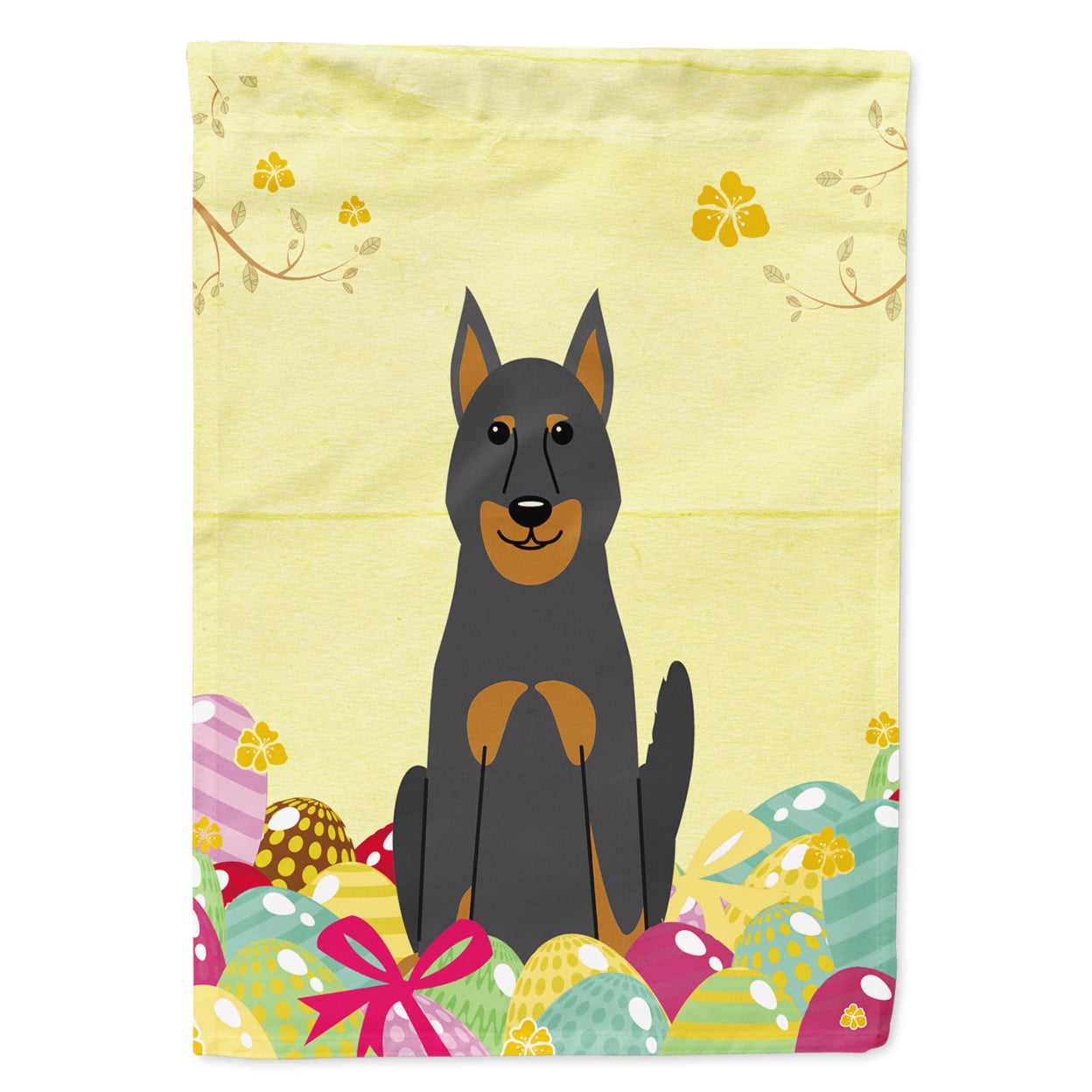 Easter Eggs Beauce Shepherd Dog Garden Size Flag
