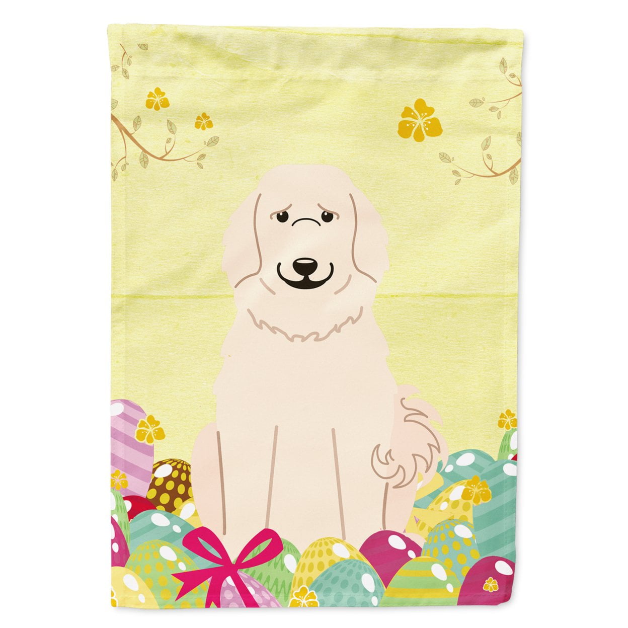 BB6083GF Easter Eggs Great Pyrenese Garden Size Flag