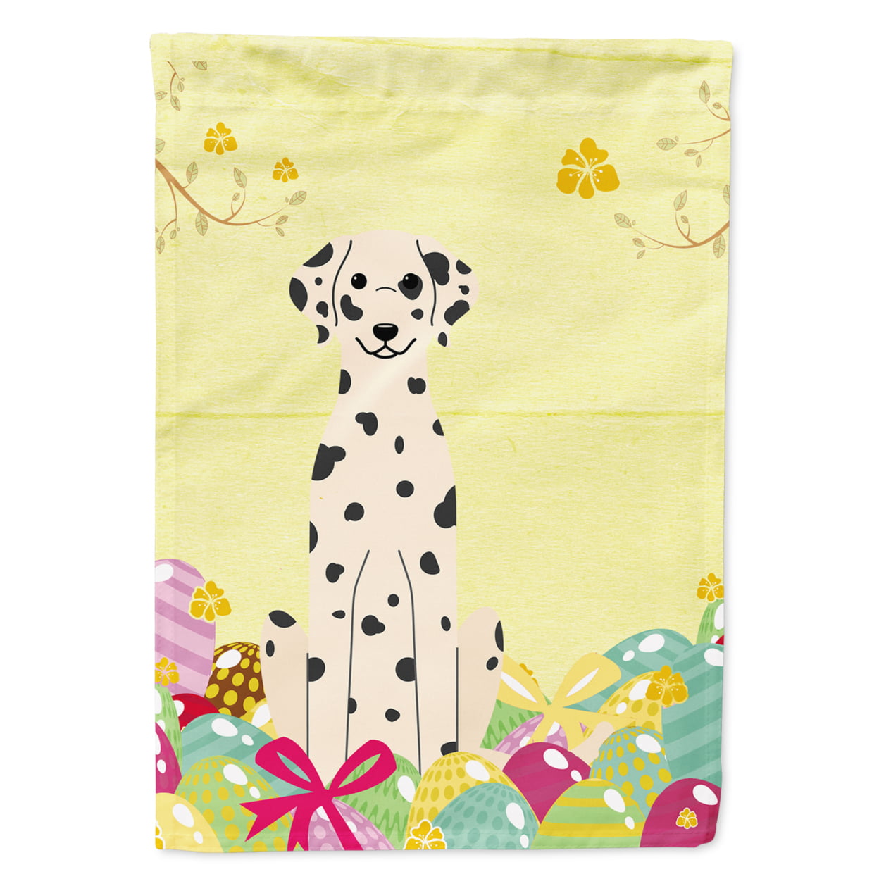 Easter Eggs Dalmatian Garden Size Flag