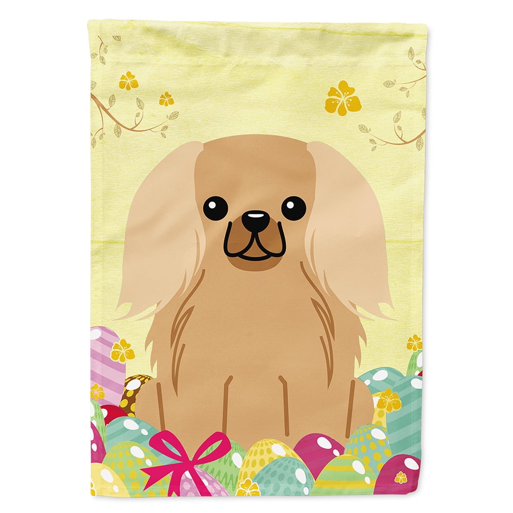 Easter Eggs Pekingnese Fawn Sable Garden Size Flag