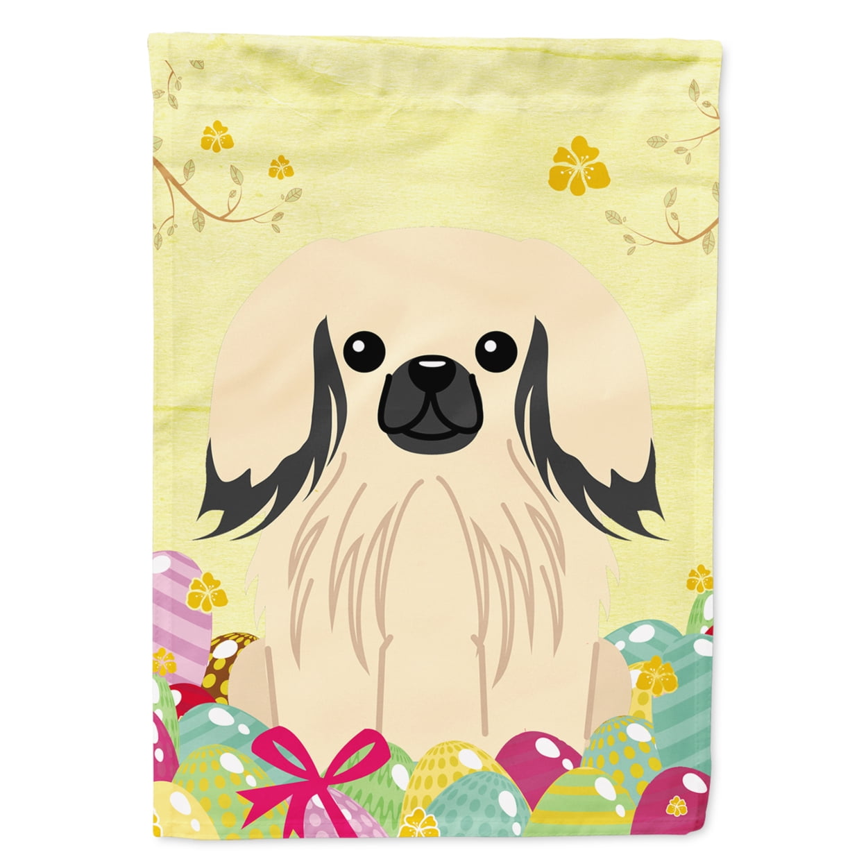 Easter Eggs Pekingnese Cream Garden Size Flag