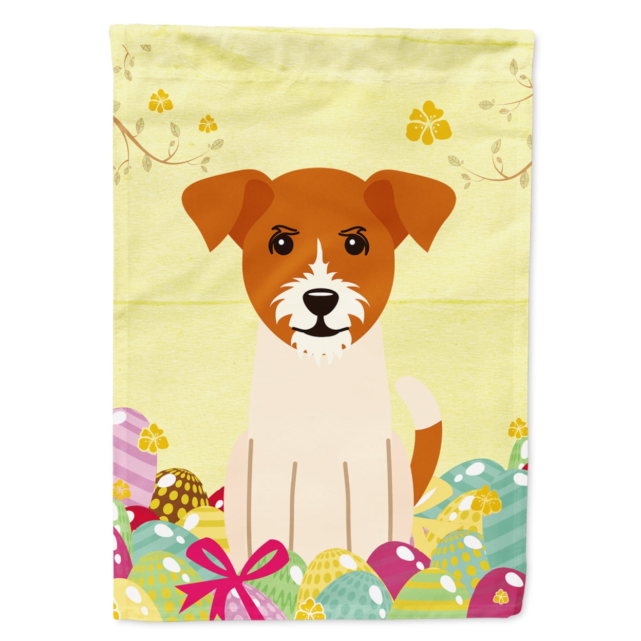Easter Eggs Jack Russell Terrier Garden Size Flag