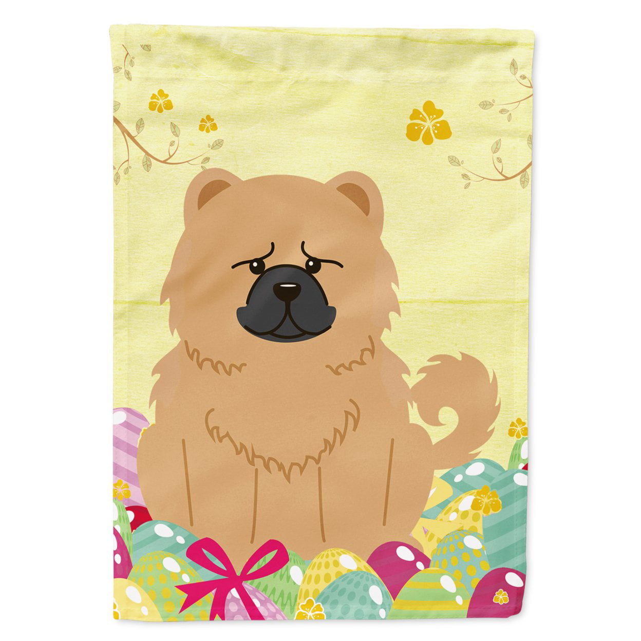 Easter Eggs Chow Chow Cream Garden Size Flag