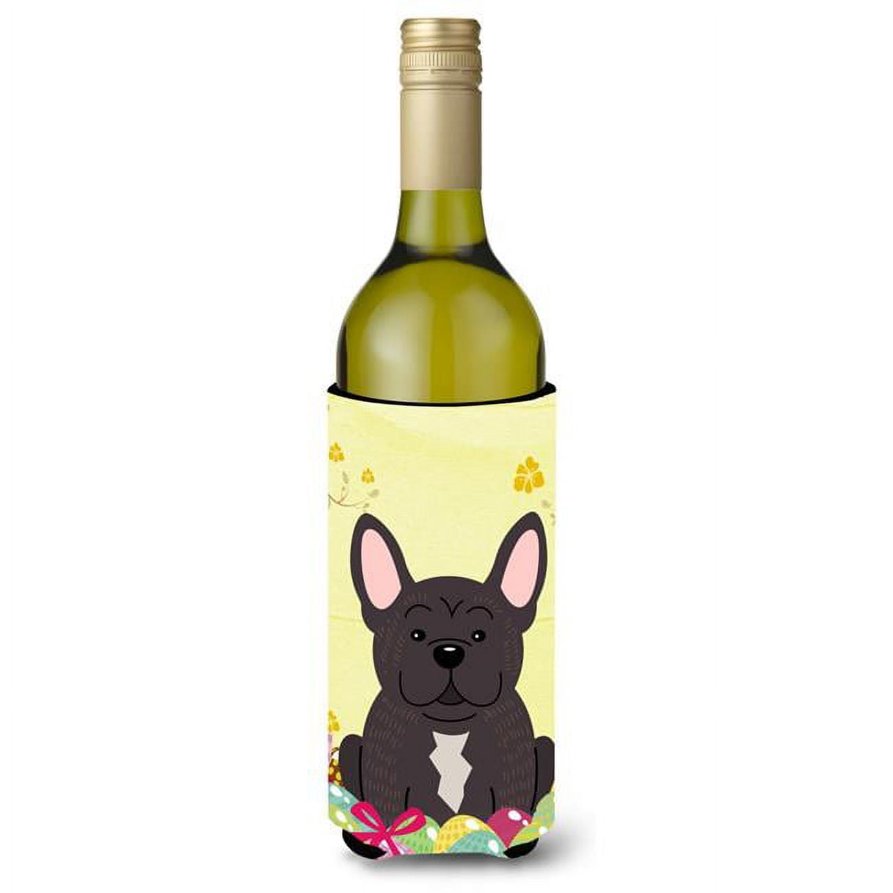 Easter Eggs French Bulldog Brindle Wine Bottle Beverge Insulator Hugger