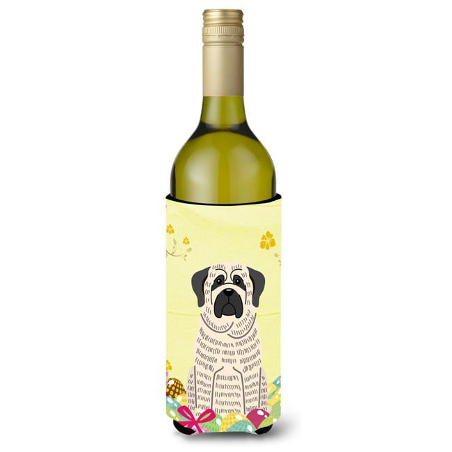 Easter Eggs Mastiff Brindle White Wine Bottle Beverge Insulator Hugger