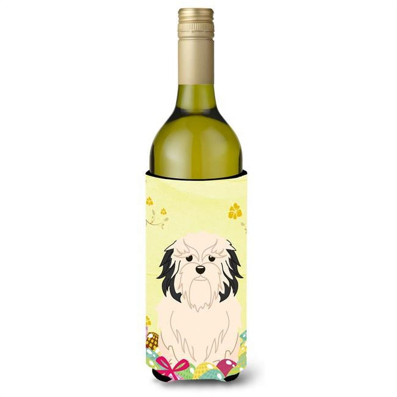 Easter Eggs Lowchen Wine Bottle Beverge Insulator Hugger