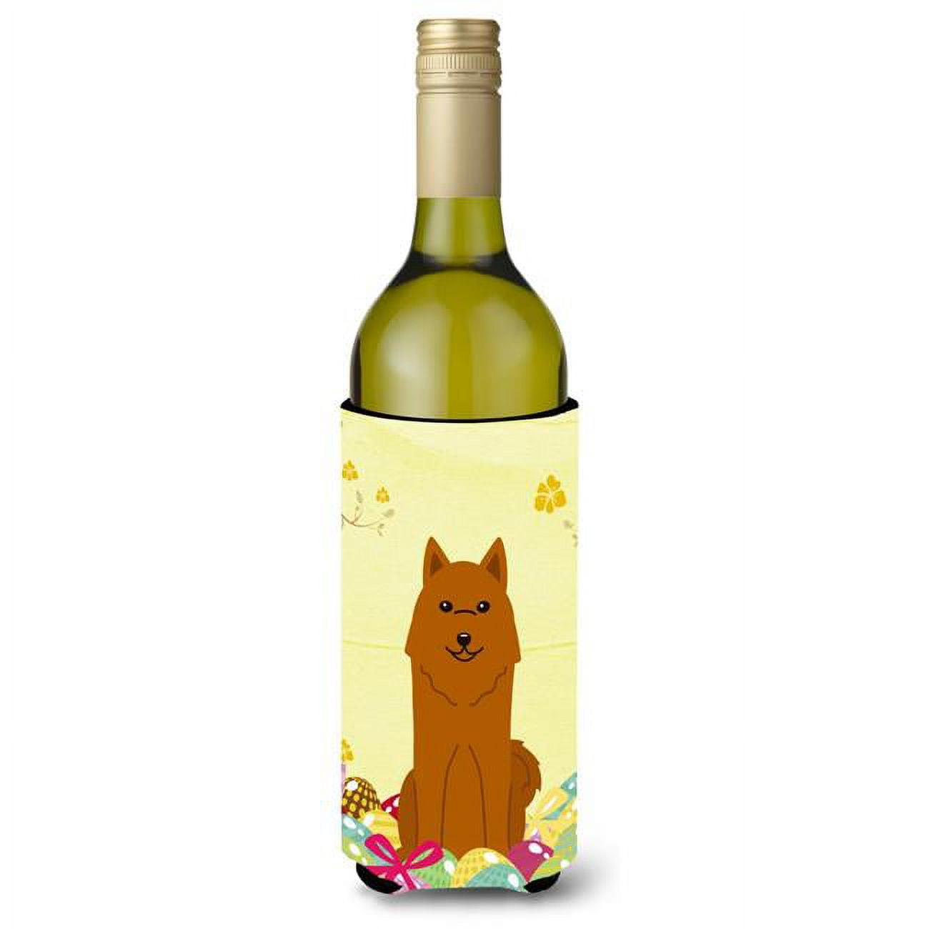 Easter Eggs Karelian Bear Dog Wine Bottle Beverge Insulator Hugger