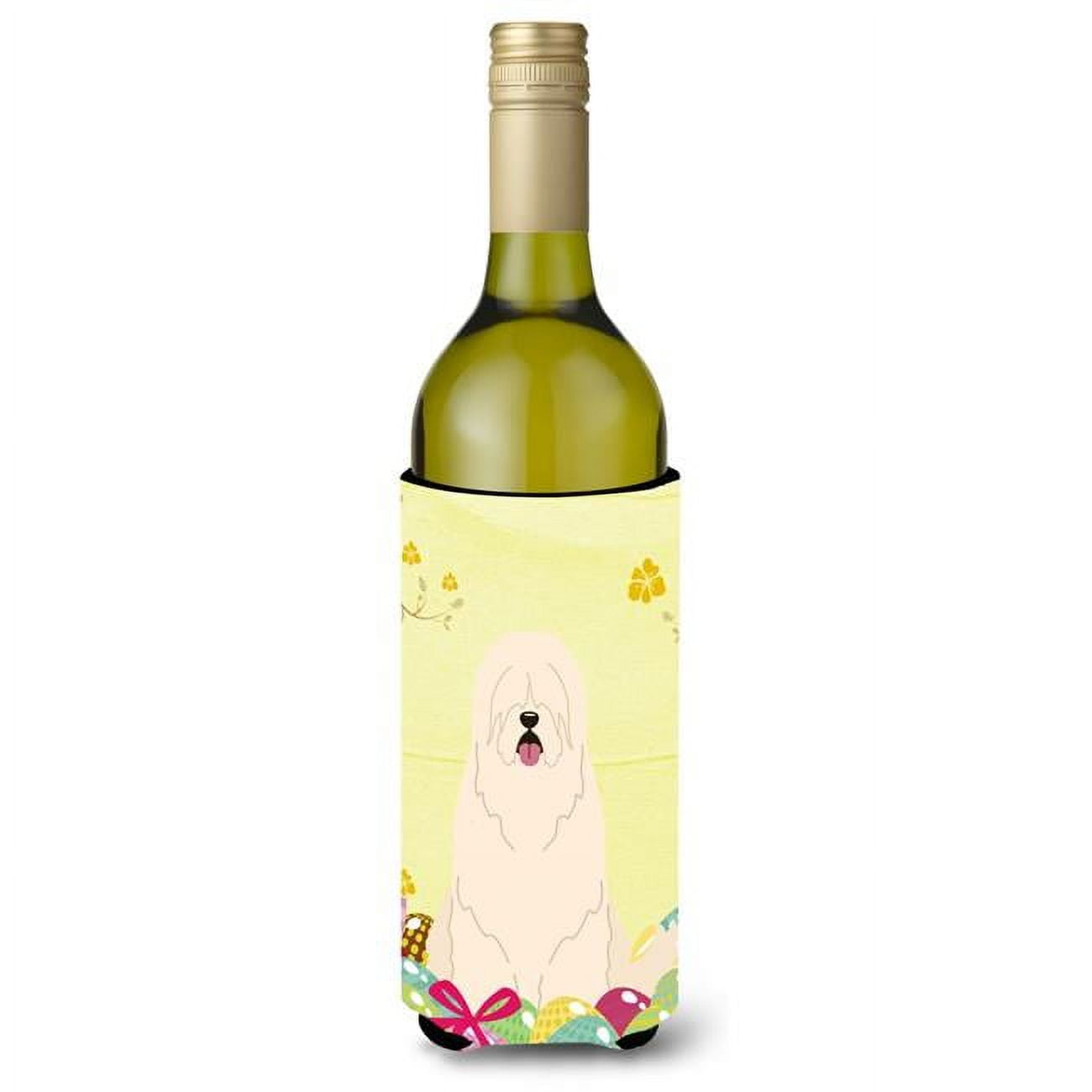 Easter Eggs South Russian Sheepdog Wine Bottle Beverge Insulator Hugger