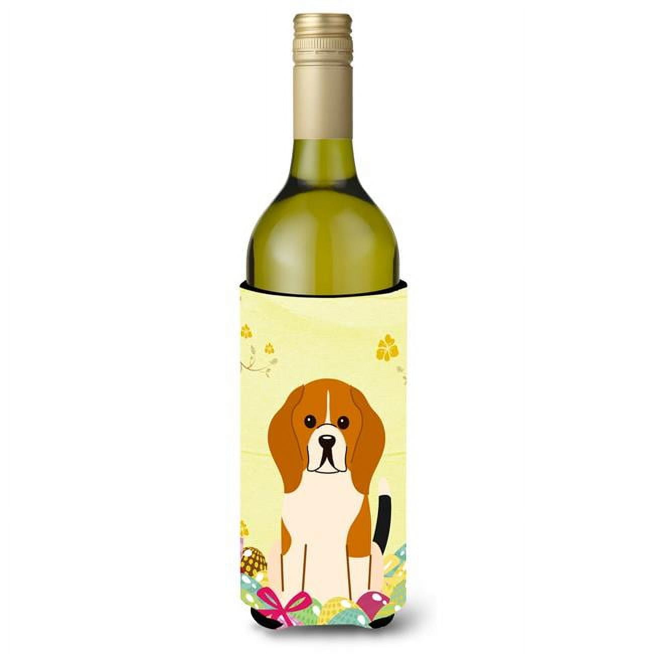 Easter Eggs Beagle Tricolor Wine Bottle Beverge Insulator Hugger