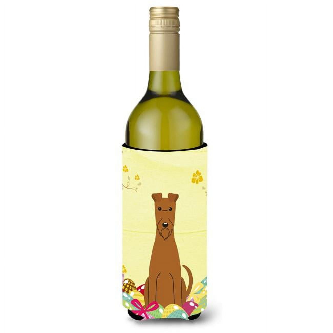 Easter Eggs Irish Terrier Wine Bottle Beverge Insulator Hugger