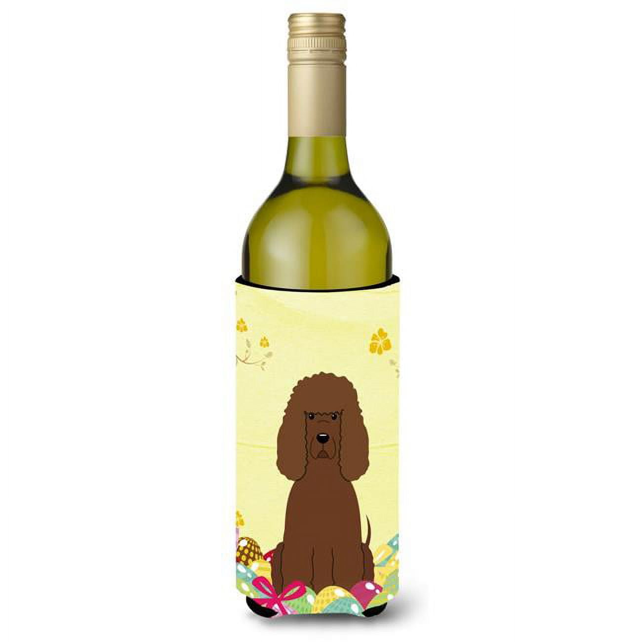 Easter Eggs Irish Water Spaniel Wine Bottle Beverge Insulator Hugger