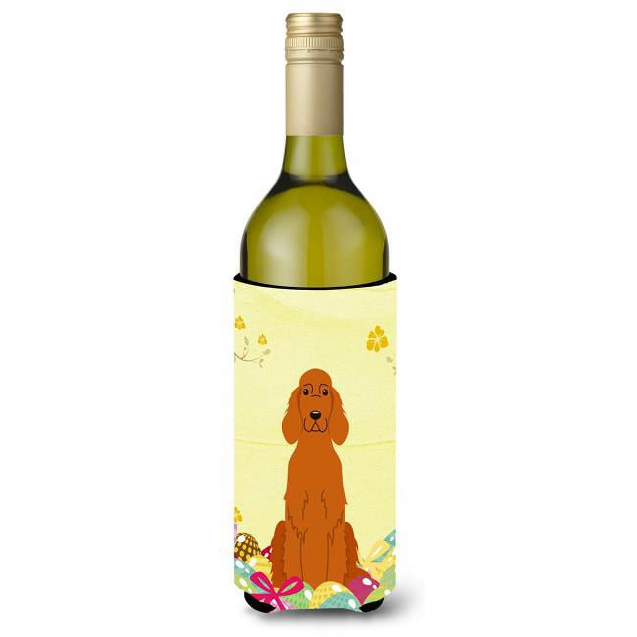 Easter Eggs Irish Setter Wine Bottle Beverge Insulator Hugger