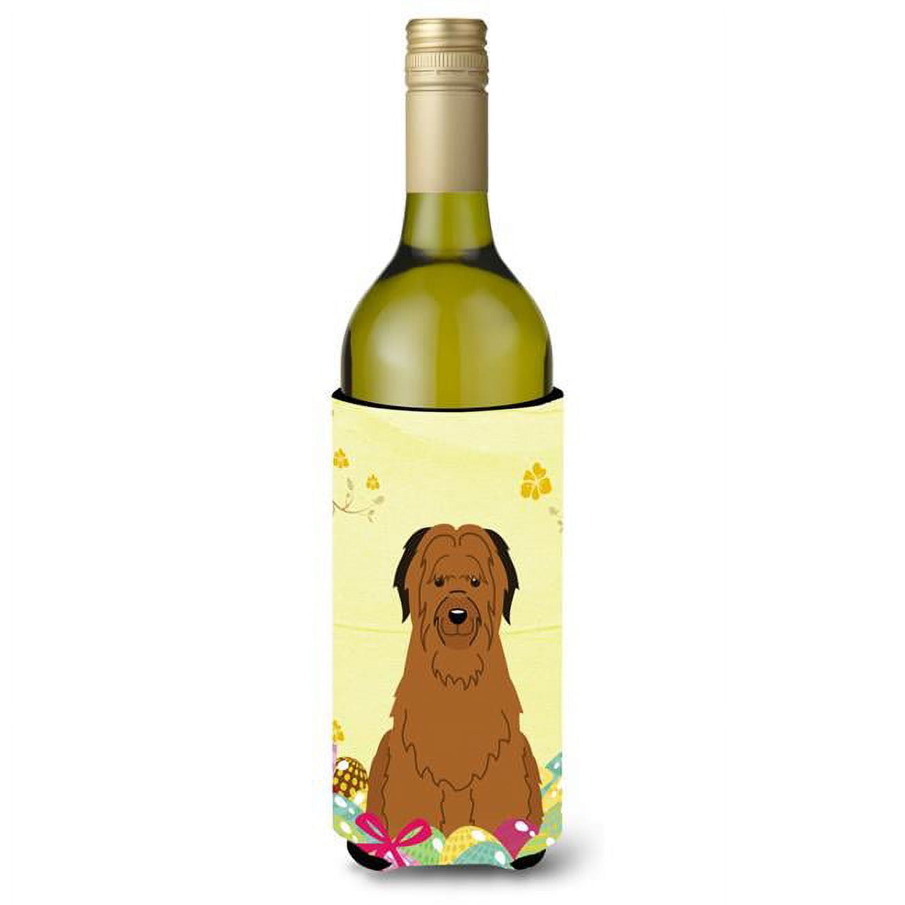 Easter Eggs Briard Brown Wine Bottle Beverge Insulator Hugger